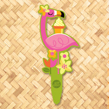 Load image into Gallery viewer, Jeff Granito's 'Spring Flamingo' Metal Yard Stake Set of TWO (2) - Pre-Order
