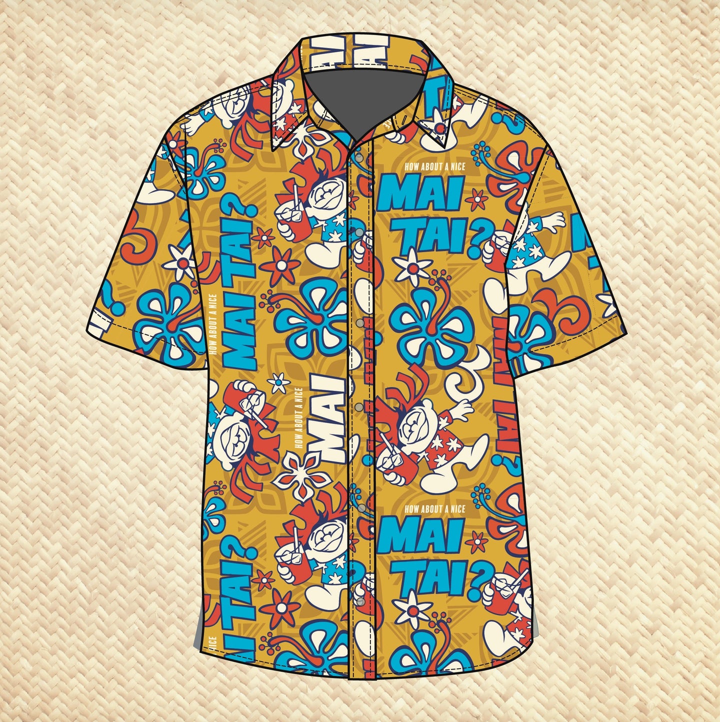 Jeff Granito's 'How About a Mai Tai?' Modern Fit with Flex Button-Up Shirt - Unisex - Pre-Order (FREE SHIPPING in U.S.)