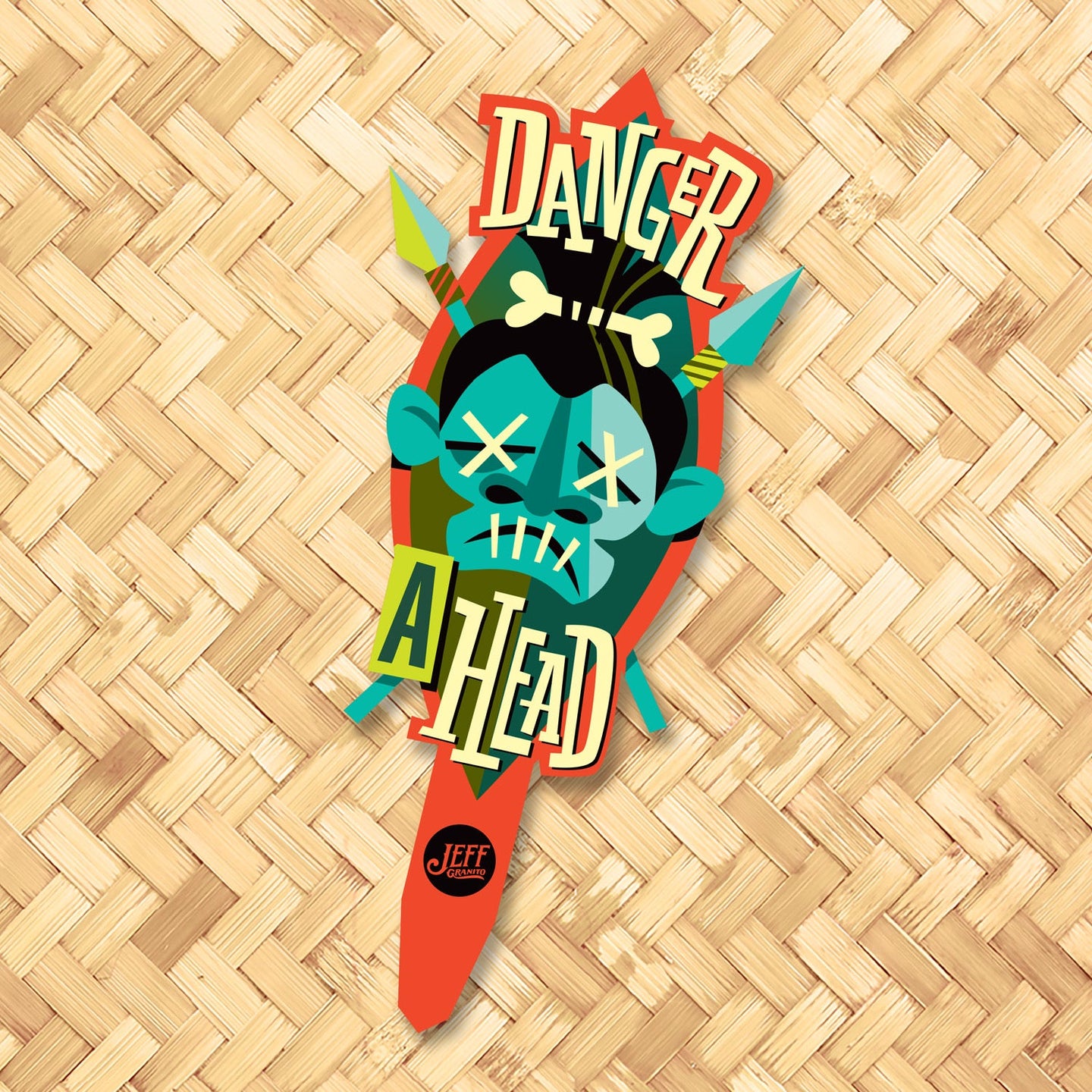 Jeff Granito's 'Danger Ahead' Metal Yard Stake - Limited Time Pre-Order
