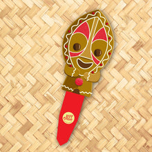 Load image into Gallery viewer, Jeff Granito's 'Gingerbread Tikis' Metal Yard Stakes Set of TWO (2)
