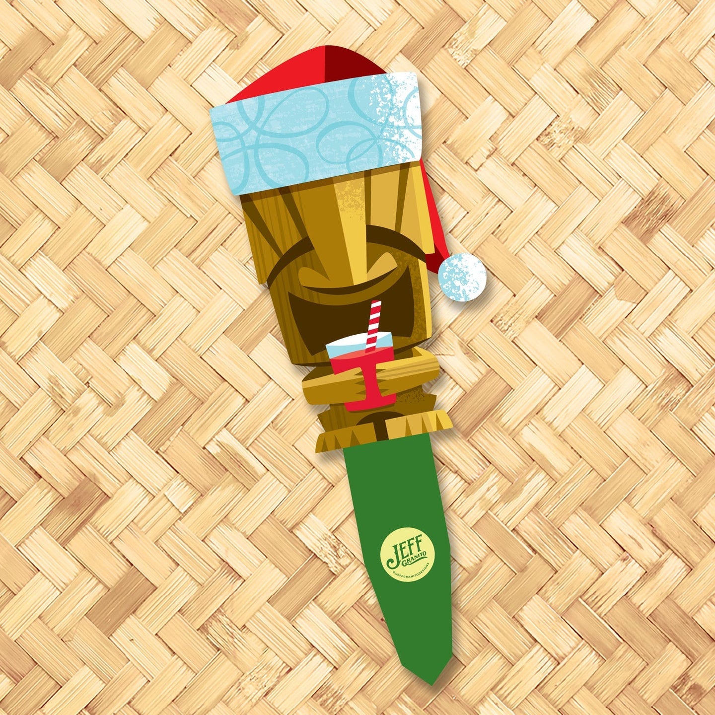 Jeff Granito's 'Merry Mai Tais' Metal Yard Stake - Pre-Order