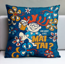 Load image into Gallery viewer, Jeff Granito's 'How About a Mai Tai?' Pillow Cover - Ready to Ship! (FREE SHIPPING in U.S.)
