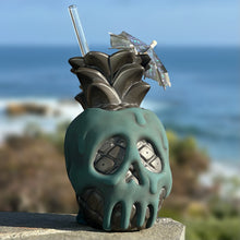 Load image into Gallery viewer, Jeff Granito&#39;s Poison Pineapple - Ceramic Tiki Mugs - Twilight Teal + Apple Green Limited Editions / Limited Time Pre-Order
