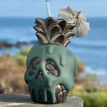 Load image into Gallery viewer, Jeff Granito&#39;s Poison Pineapple - Ceramic Tiki Mug - Twilight Teal Limited Edition / Limited Time Pre-Order
