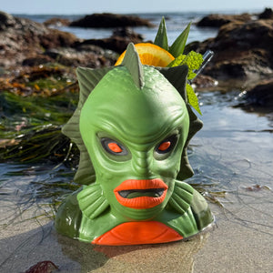 Jeff Granito's Creature Feature (Aqua Lagoon + Green Swamp) - Ceramic Tiki Mugs + Signed Art Print - Limited Edition / Limited Time Pre-Order (FREE Shipping in U.S.)