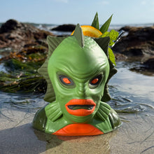 Load image into Gallery viewer, Jeff Granito&#39;s Creature Feature (Aqua Lagoon + Green Swamp) - Ceramic Tiki Mugs + Signed Art Print - Limited Edition / Limited Time Pre-Order (FREE Shipping in U.S.)

