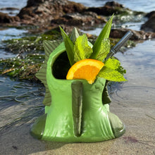Load image into Gallery viewer, Jeff Granito&#39;s Creature Feature (Aqua Lagoon + Green Swamp) - Ceramic Tiki Mugs + Signed Art Print - Limited Edition / Limited Time Pre-Order (FREE Shipping in U.S.)

