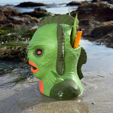 Load image into Gallery viewer, Jeff Granito&#39;s Creature Feature (Aqua Lagoon + Green Swamp) - Ceramic Tiki Mugs + Signed Art Print - Limited Edition / Limited Time Pre-Order (FREE Shipping in U.S.)
