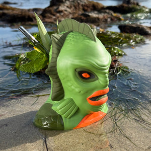 Jeff Granito's Creature Feature (Aqua Lagoon + Green Swamp) - Ceramic Tiki Mugs + Signed Art Print - Limited Edition / Limited Time Pre-Order (FREE Shipping in U.S.)