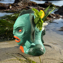 Load image into Gallery viewer, Jeff Granito&#39;s Creature Feature (Aqua Lagoon + Green Swamp) - Ceramic Tiki Mugs + Signed Art Print - Limited Edition / Limited Time Pre-Order (FREE Shipping in U.S.)
