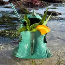 Load image into Gallery viewer, Jeff Granito&#39;s Creature Feature (Aqua Lagoon + Green Swamp) - Ceramic Tiki Mugs + Signed Art Print - Limited Edition / Limited Time Pre-Order (FREE Shipping in U.S.)
