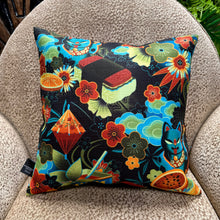 Load image into Gallery viewer, Jeff Granito's 'Mewsubi' Pillow Cover - Ready to Ship! (FREE SHIPPING in U.S.)
