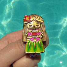 Load image into Gallery viewer, Jeff Granito&#39;s &#39;It&#39;s A Hula World&#39; Enamel Pin - Ready to Ship!
