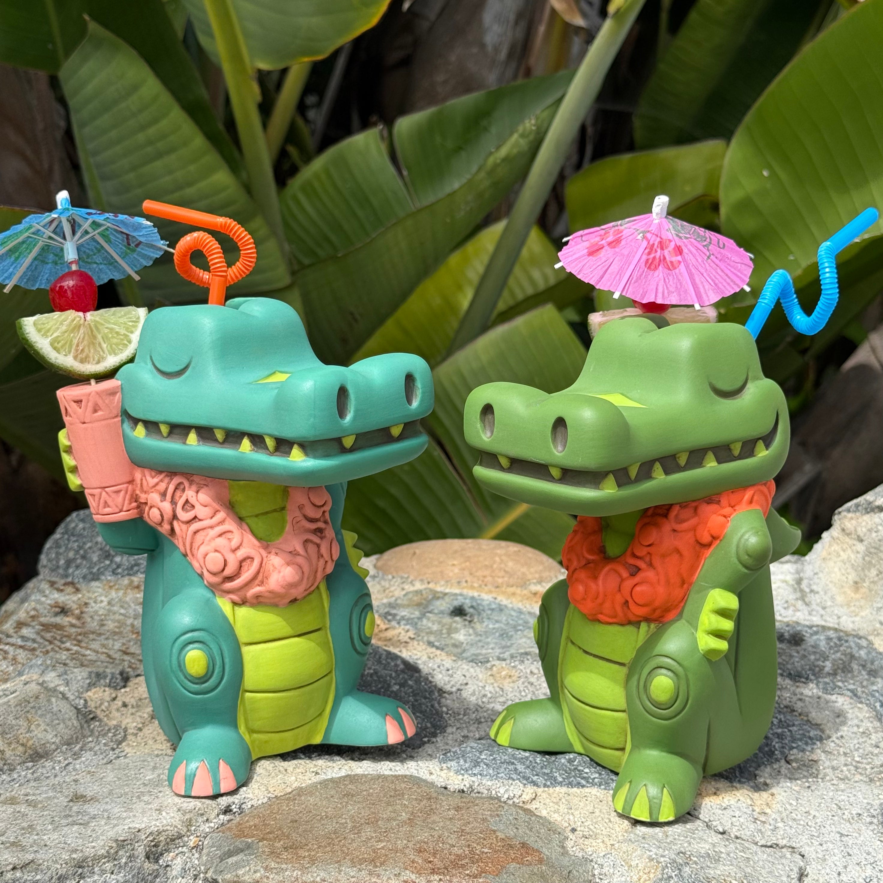 Jeff Granito's Croc Tails (Blue) - Ceramic Tiki Mug - Limited