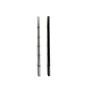 'Obsidian' Glass Bamboo Straw Set of Two (2) - Ready to Ship!