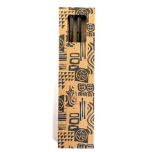Load image into Gallery viewer, &#39;Obsidian&#39; Glass Bamboo Straw Set of Two (2) - Ready to Ship!
