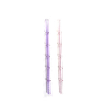 Load image into Gallery viewer, &#39;Orchid&#39; Glass Bamboo Straw Set of Two (2) - Ready to Ship!
