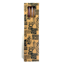 Load image into Gallery viewer, &#39;Orchid&#39; Glass Bamboo Straw Set of Two (2) - Ready to Ship!
