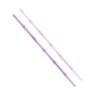 'Orchid' Glass Bamboo Straw Set of Two (2) - Ready to Ship!