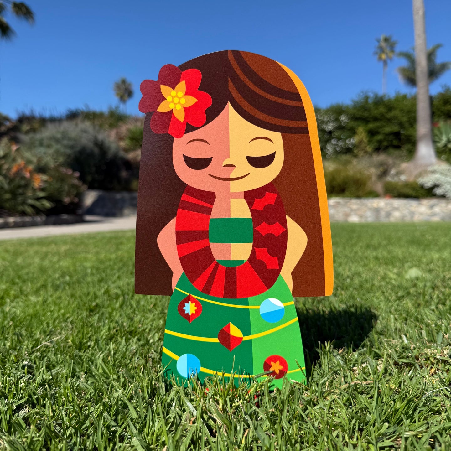 Jeff Granito's 'Hula Yule' Metal Yard Stake - Pre-Order