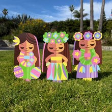 Load image into Gallery viewer, Jeff Granito's 'Hula Spring' Metal Yard Stake Set of THREE (3) - Pre-Order!

