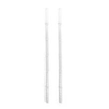 Load image into Gallery viewer, &#39;Clear&#39; Glass Bamboo Straw Set of Two (2) - Ready to Ship!
