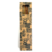 Load image into Gallery viewer, &#39;Sunrise&#39; Glass Bamboo Straw Set of Two (2) - Ready to Ship!
