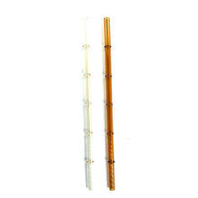 Load image into Gallery viewer, &#39;Sunrise&#39; Glass Bamboo Straw Set of Two (2) - Ready to Ship!
