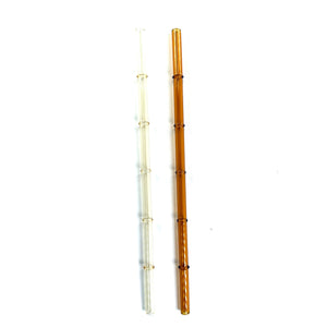 'Sunrise' Glass Bamboo Straw Set of Two (2) - Ready to Ship!