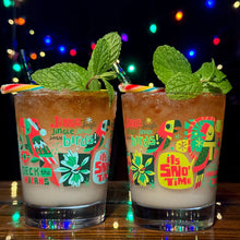 Load image into Gallery viewer, Jeff Granito&#39;s &#39;Jingle Birds&#39; Mai Tai Cocktail Glass (1) - Ready to Ship!

