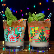 Load image into Gallery viewer, Jeff Granito&#39;s &#39;Jingle Birds&#39; Mai Tai Cocktail Glass (1) - Ready to Ship!
