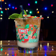 Load image into Gallery viewer, Jeff Granito&#39;s &#39;Jingle Birds&#39; Mai Tai Cocktail Glass (1) - Ready to Ship!
