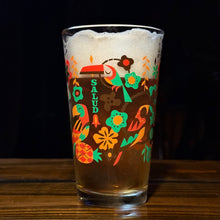 Load image into Gallery viewer, Jeff Granito&#39;s &#39;Birds Singing Words&#39; Pint Glass (1) - Ready to Ship!
