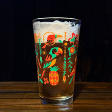 Load image into Gallery viewer, Jeff Granito&#39;s &#39;Birds Singing Words&#39; Pint Glass (1) - Ready to Ship!
