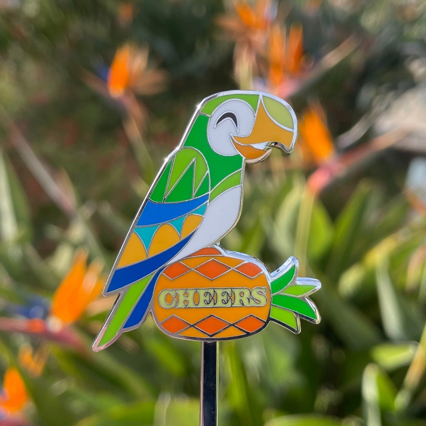 Cheers and Sante Metal Enamel Swizzle Stick - Ready to Ship!