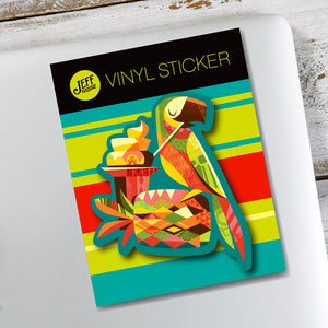 Jeff Granito's 'Tiki Parrotdice' Vinyl Sticker - Ready to Ship!