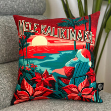 Load image into Gallery viewer, Jeff Granito&#39;s &#39;Mele Kalikimaka Sunset&#39; Pillow Cover - Ready to Ship! (FREE SHIPPING in U.S.)
