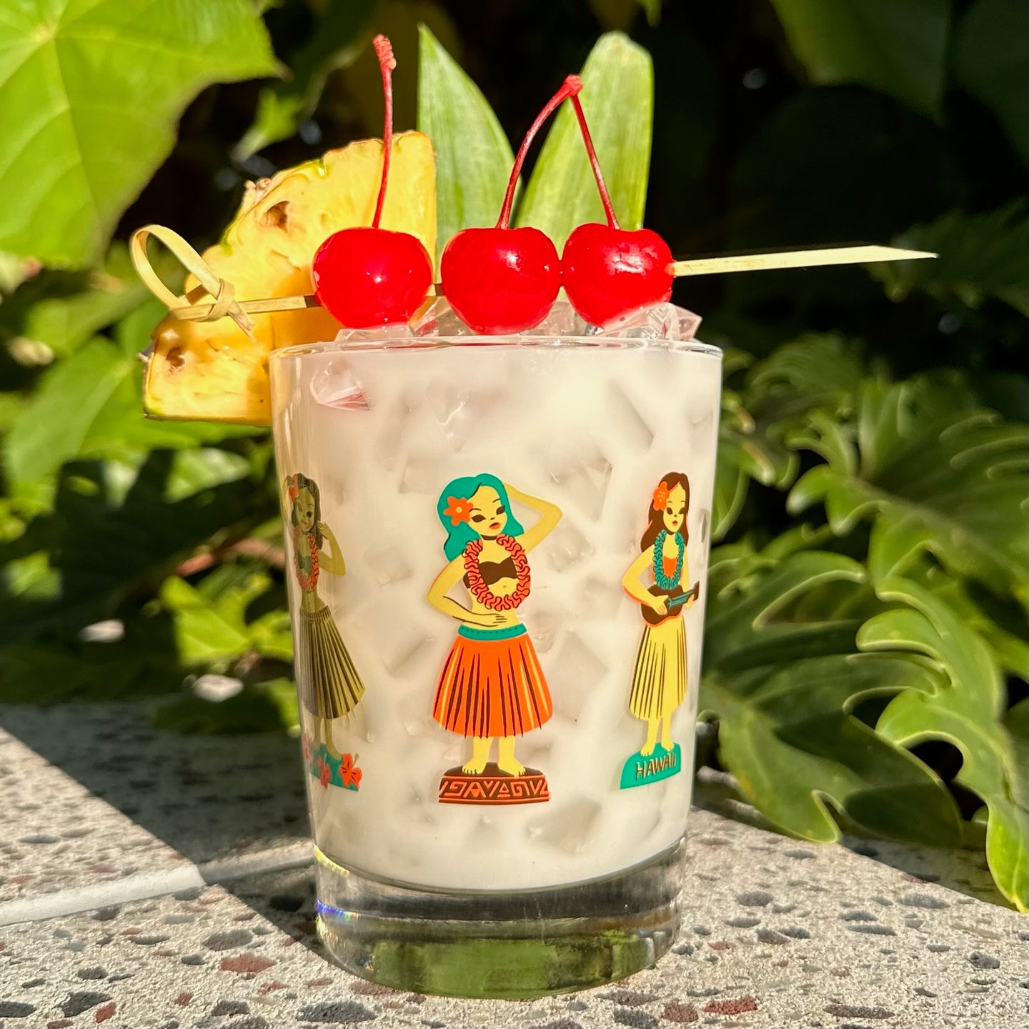 Hula Dolls Mai Tai Cocktail Glass