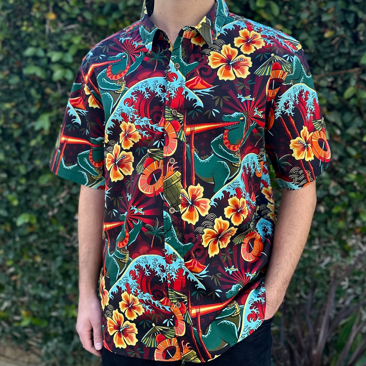 Jeff Granito's 'Rumzilla' Modern Fit Button-Up Shirt - Unisex - Ready to Ship!