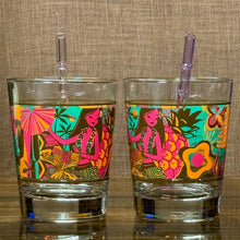 Load image into Gallery viewer, &#39;Orchid&#39; Glass Bamboo Straw Set of Two (2) - Ready to Ship!
