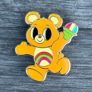 'Shaved Ice Bear Orange' Enamel Pin