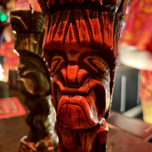 Load image into Gallery viewer, Journey to Hawaii Tiki Mug - Lava Orange Limited Edition of 300, designed by Lost Tiki, Jeff Granito, Thor, and sculpted by Thor - Ready to Ship!
