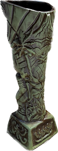 Journey to Hawaii Tiki Mug - Jungle Relic Green Limited Edition of 300, designed by Lost Tiki, Jeff Granito, Thor, and sculpted by Thor - Ready to Ship!