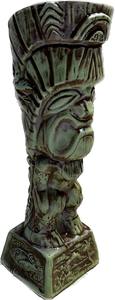 Journey to Hawaii Tiki Mug - Jungle Relic Green Limited Edition of 300, designed by Lost Tiki, Jeff Granito, Thor, and sculpted by Thor - Ready to Ship!