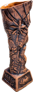 Journey to Hawaii Tiki Mug - Lava Orange Limited Edition of 300, designed by Lost Tiki, Jeff Granito, Thor, and sculpted by Thor - Ready to Ship!