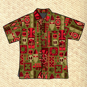 Jeff Granito's 'Island Christmas' Classic Aloha Button Up-Shirt - Unisex - Ready to Ship!