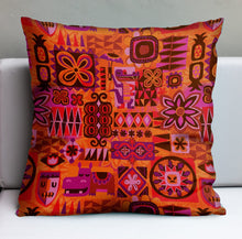 Load image into Gallery viewer, Jeff Granito&#39;s &#39;It&#39;s A Tiki World&#39; Pillow Cover - Ready to Ship! (FREE SHIPPING in U.S.)
