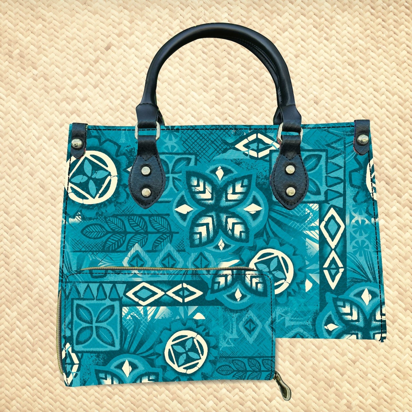 Jeff Granito's 'Marine Tapa' Handbag and Zippered Wallet Set - Rolling Pre-Order / Ready to Ship!