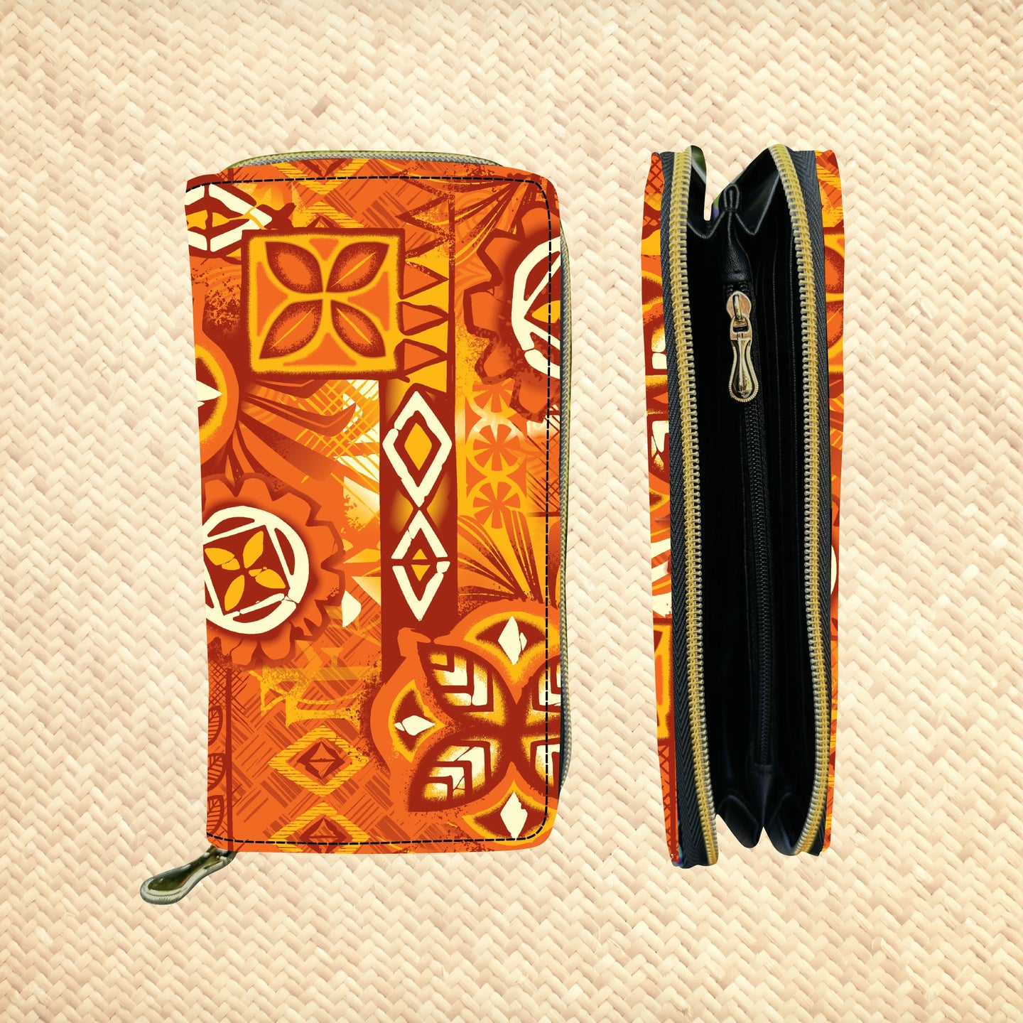 'Alani Tapa' Zippered Wallet - Rolling Pre-Order / Ready to Ship!