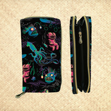 Load image into Gallery viewer, &#39;Dwellers of the Deep&#39; Zippered Wallet - Ready to Ship!
